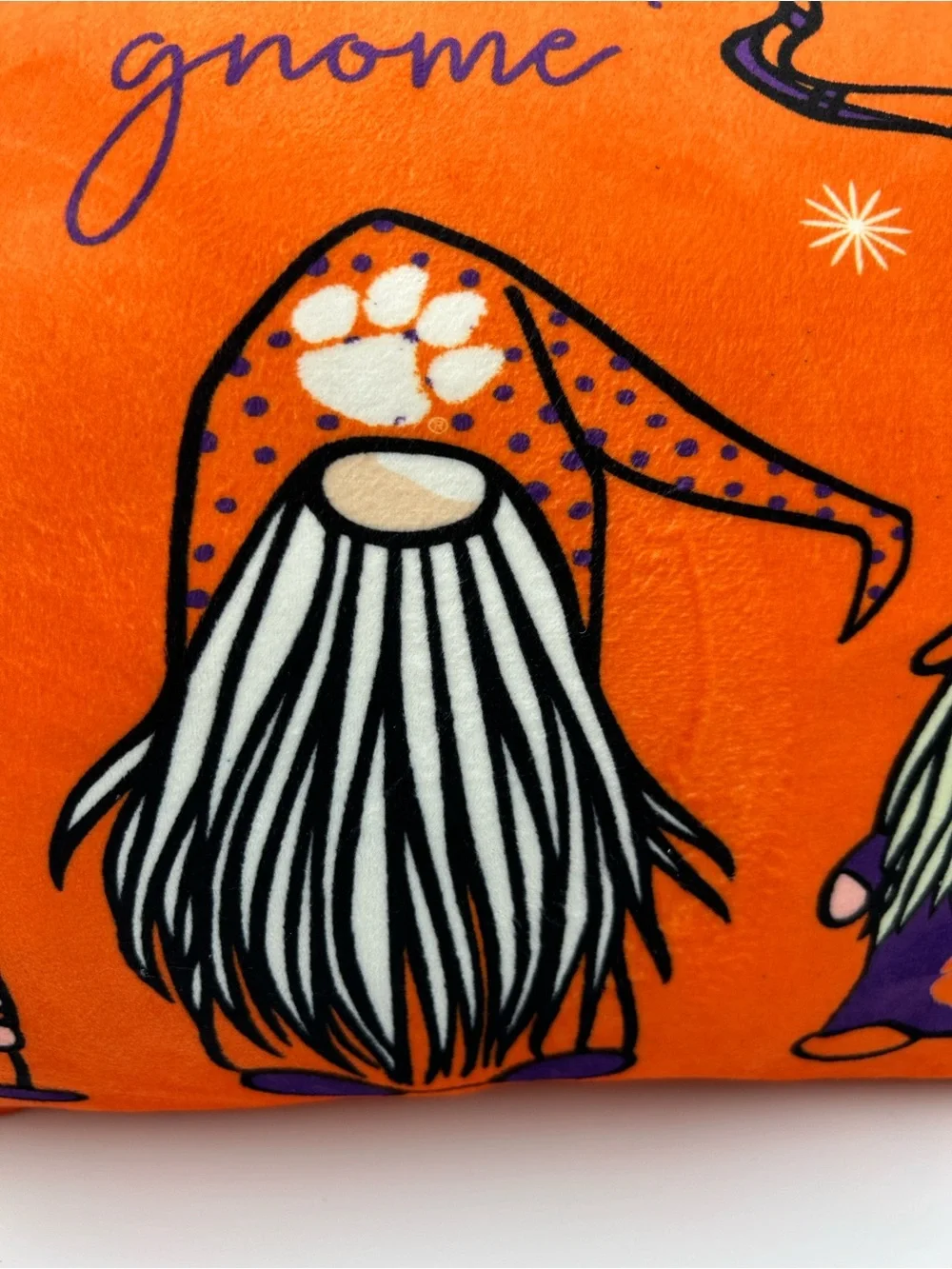 Orange 'Gnome Sweet Gnome'  Pillow - Clemson Tigers Accent